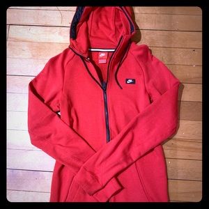 Nike full zip hoodie size XS bright red